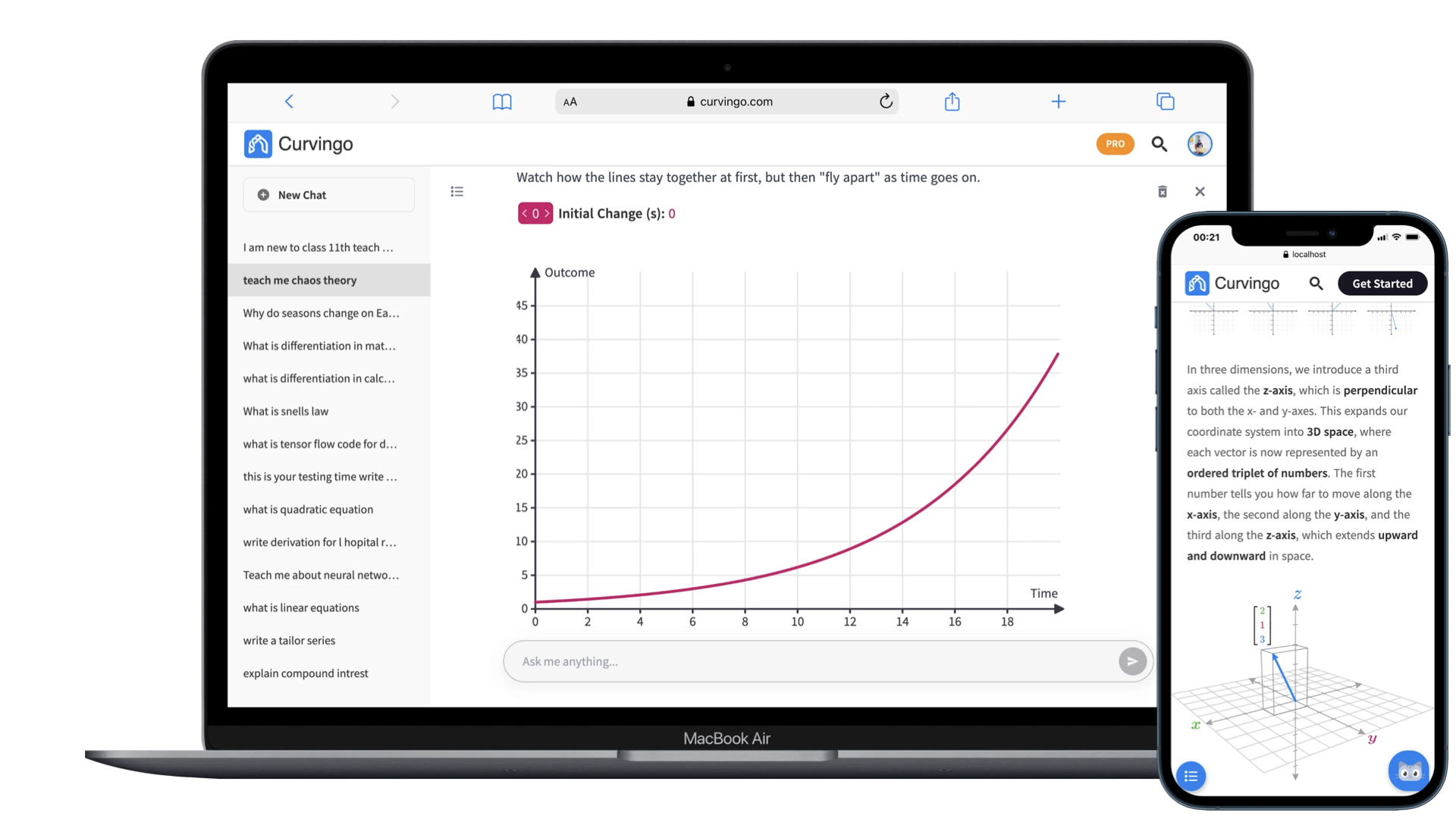 Interactive features on a laptop